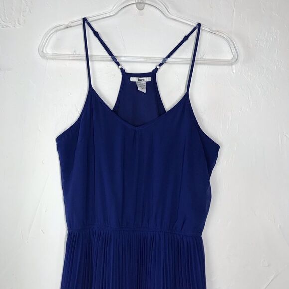 Bar III Blue Accordion Pleated Maxi Dress Medium - Picture 2 of 9